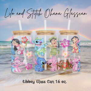 Disney's Lilo and Stitch 16oz Frosted Glass